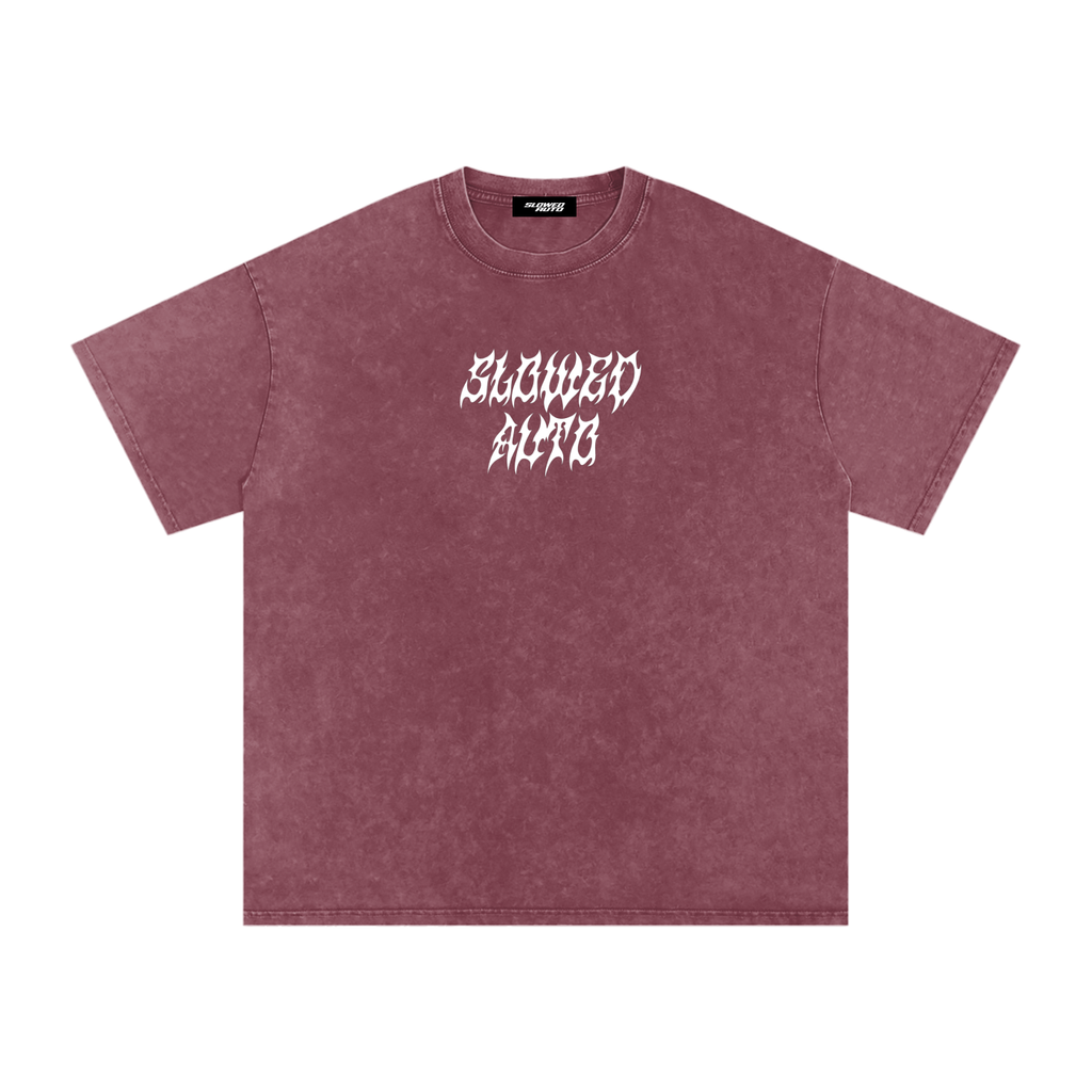 SLOWED jdm Snow Washed Oversized Cotton T-Shirt