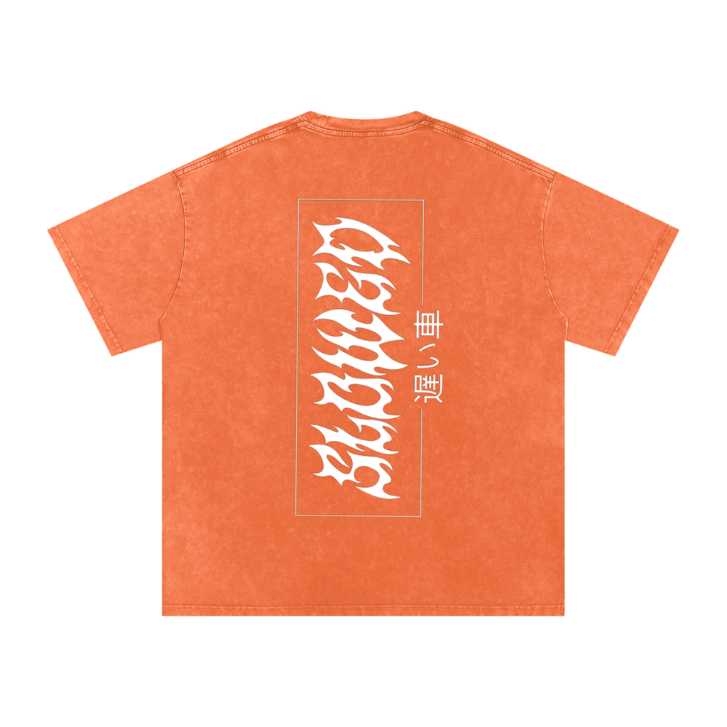 SLOWED jdm Snow Washed Oversized Cotton T-Shirt