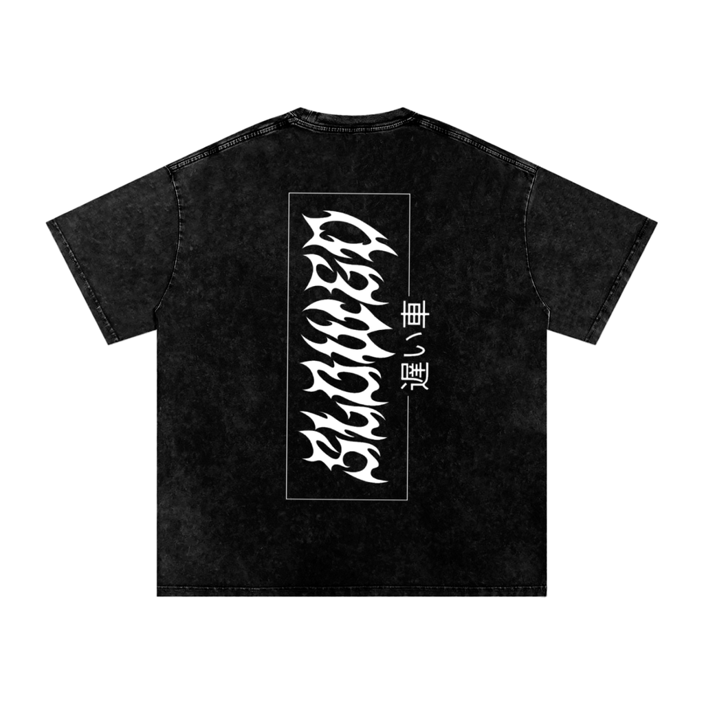 SLOWED jdm Snow Washed Oversized Cotton T-Shirt