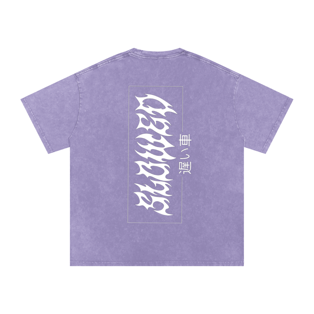 SLOWED jdm Snow Washed Oversized Cotton T-Shirt