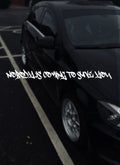 Nobodyiscomingtosaveu windscreen banner