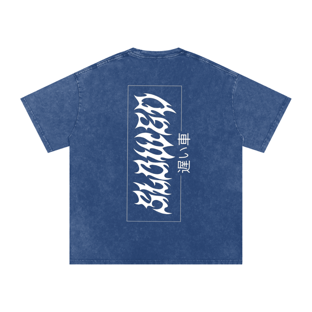 SLOWED jdm Snow Washed Oversized Cotton T-Shirt