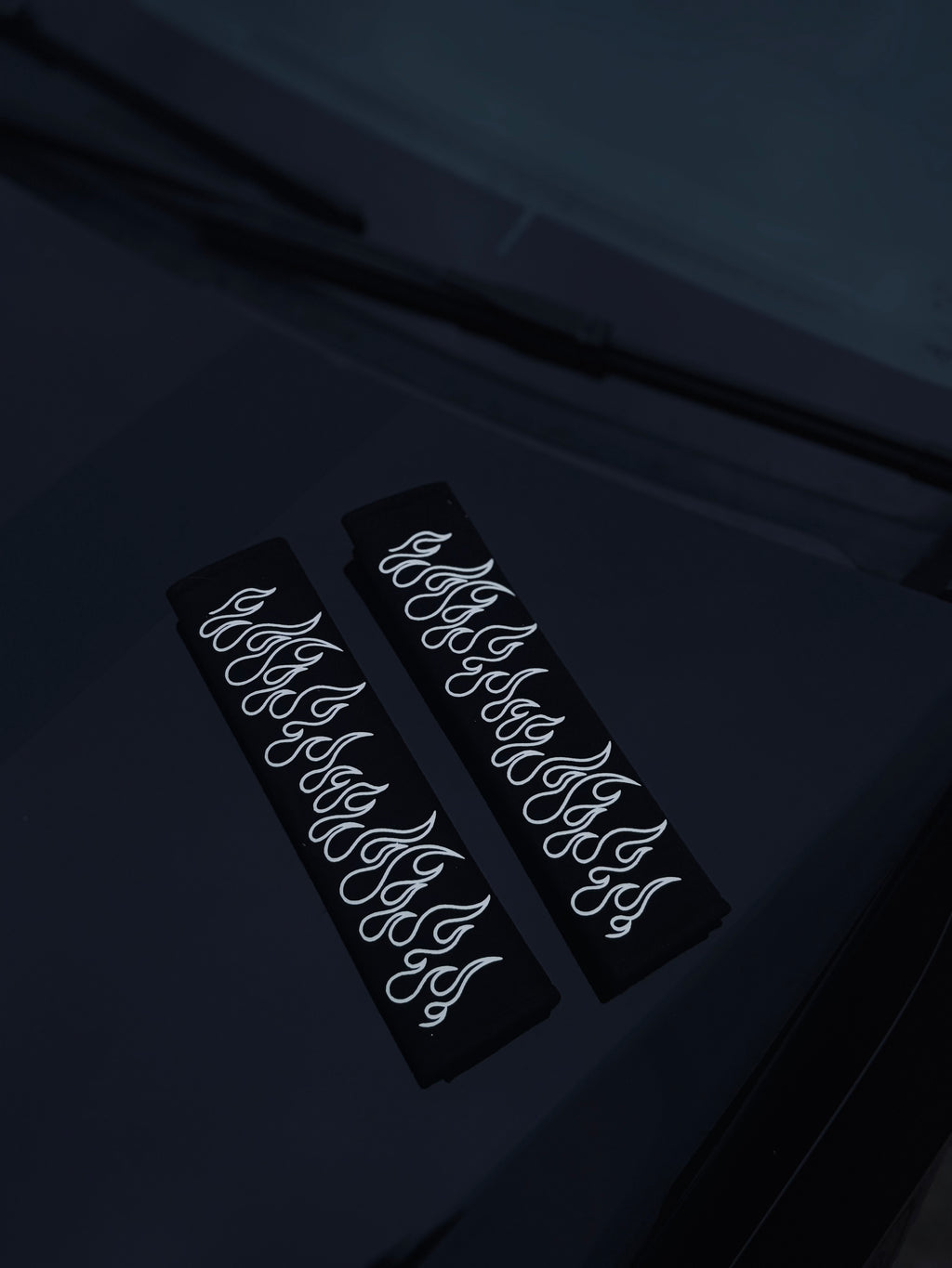 Flame seatbelt covers