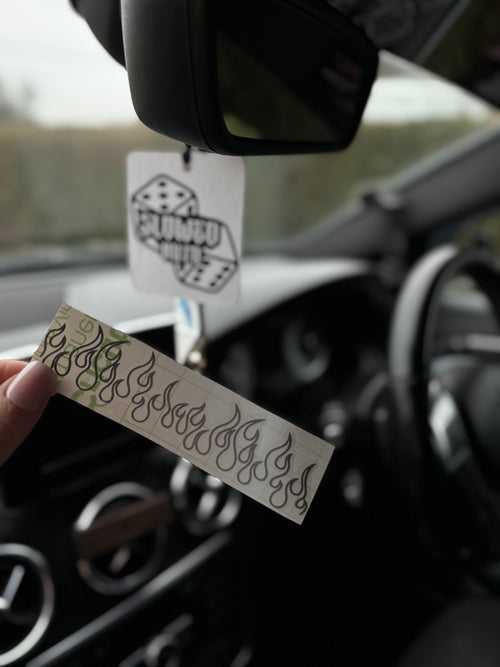 flame rear mirror decal