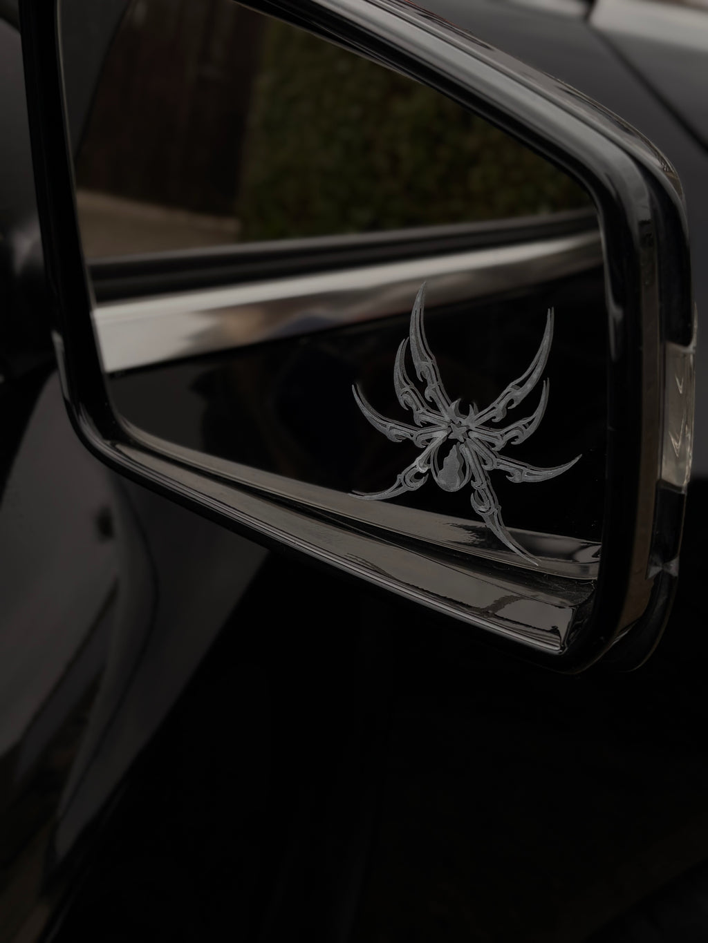 Spider mirror decal