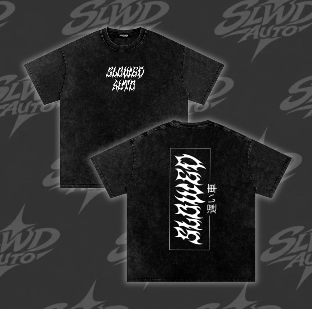 SLOWED jdm Snow Washed Oversized Cotton T-Shirt