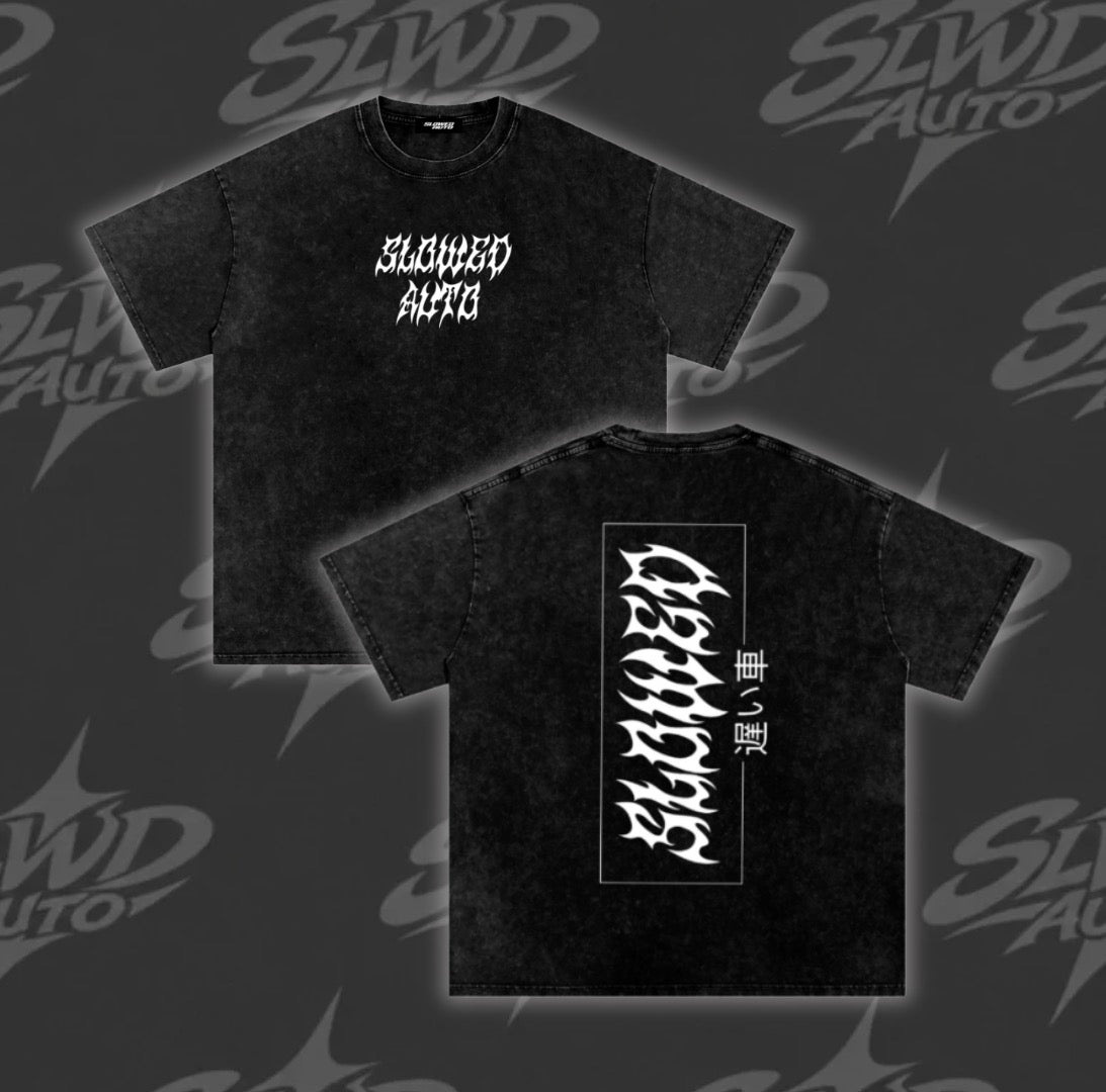 SLOWED jdm Snow Washed Oversized Cotton T-Shirt