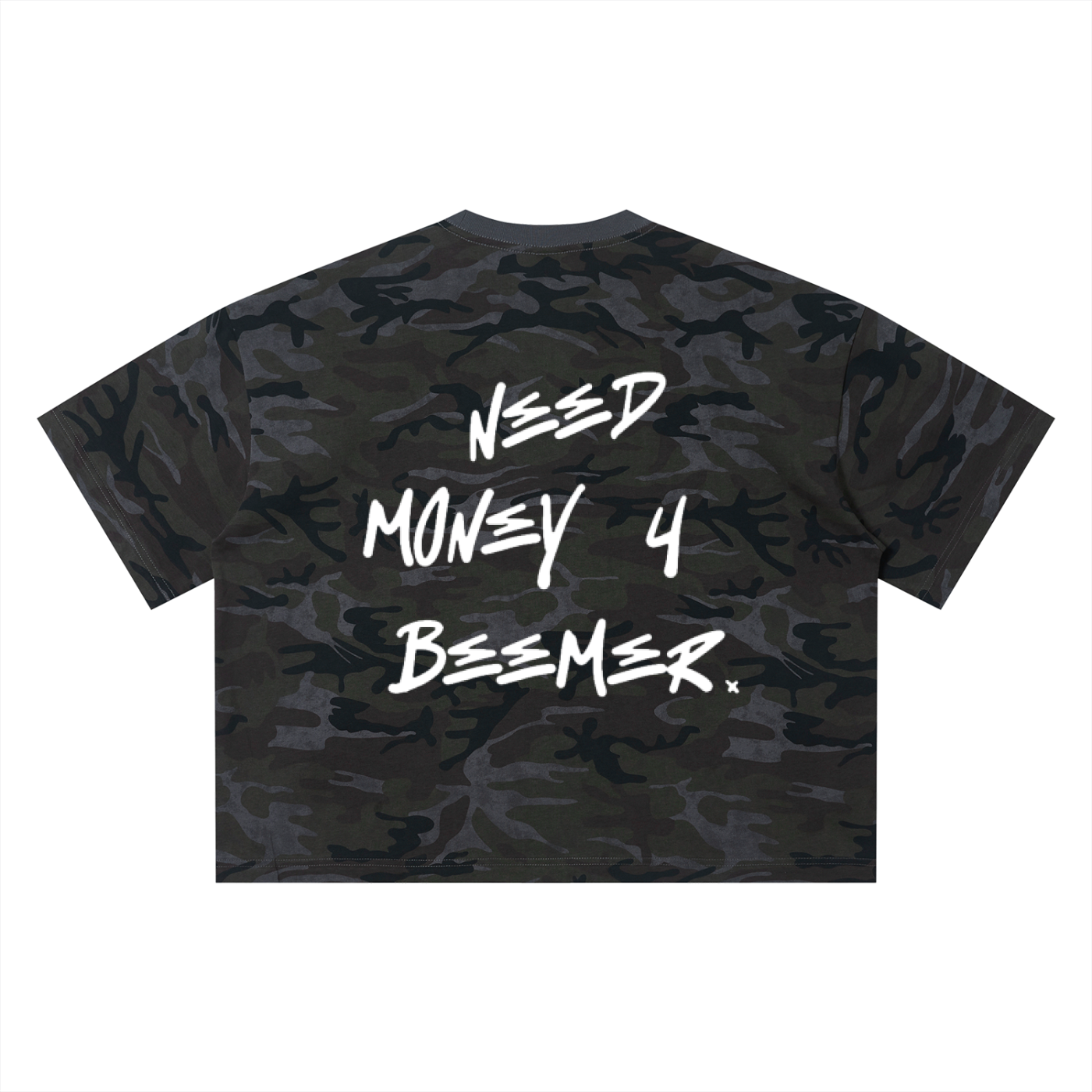 NEEDMONEY4BEEMER Unisex Camo Boxy T-Shirt
